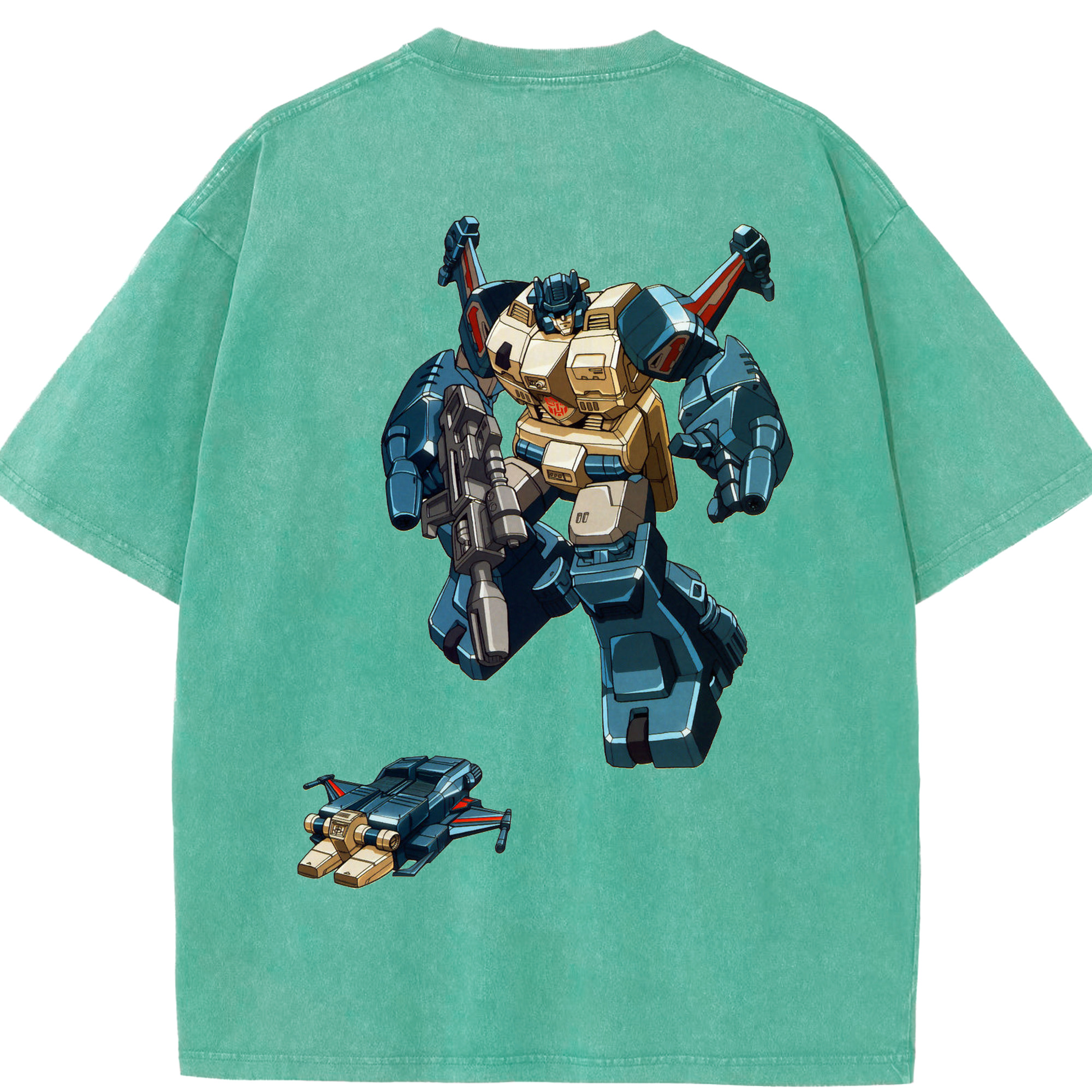 （画像用）  綿100% ヴィンテージ風 半袖Tシャツ（背面プリント）